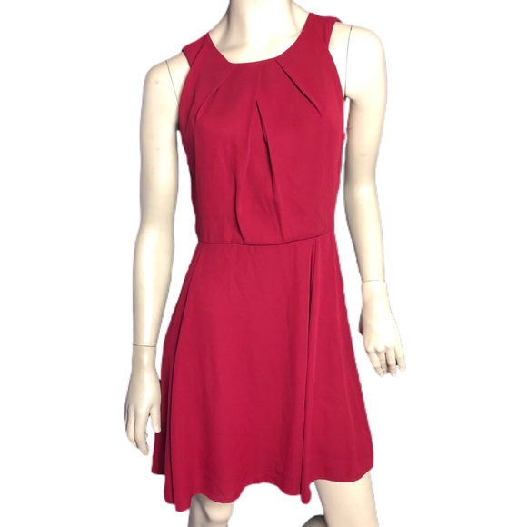 CHARMING CHARLIE RED OFFICE CASUAl DRESS - Picture 2 of 8